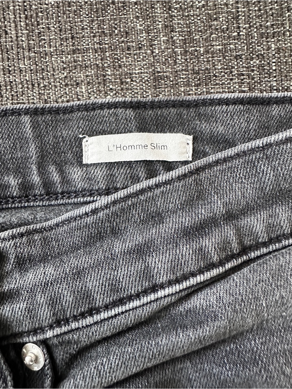 FRAME L’Homme Slim Jeans Men’s 32 Fade to Grey Gray Stretch Denim - Picture 3 of 11